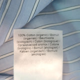 GANNI Striped Shirtdress Blue Cotton Size 36 Long Sleeve Midi Dress NEW