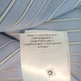 GANNI Striped Shirtdress Blue Cotton Size 36 Long Sleeve Midi Dress NEW