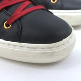 Gucci GG Marmont Major High Top Sneakers Black Soft Grained Leather Size 7
