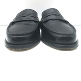 Manolo Blahnik Perritamu Penny Loafer Mules Black Leather Size 37.5