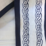 Zimmermann Day Tie-Neck Puff Sleeve Mini Dress White/Navy Bow Print Linen Size 3