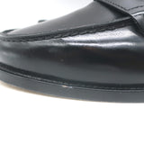 Manolo Blahnik Perritamu Penny Loafer Mules Black Leather Size 37.5