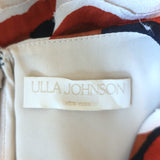 Ulla Johnson Cruz Striped Devore Sleeveless Midi Dress Beige Crepe Size 6