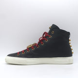 Gucci GG Marmont Major High Top Sneakers Black Soft Grained Leather Size 7