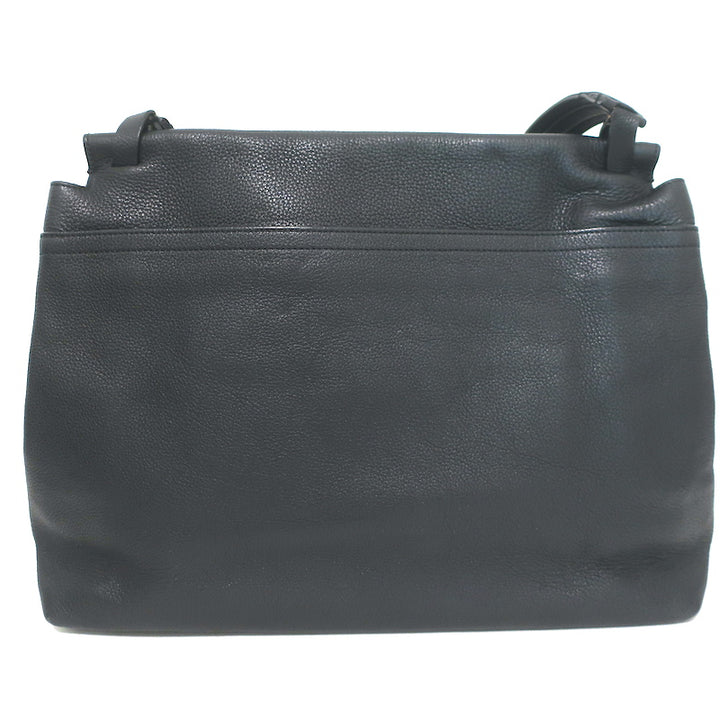The Row Top Handle 14 Shoulder Bag Black Grained Leather