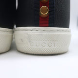 Gucci GG Marmont Major High Top Sneakers Black Soft Grained Leather Size 7
