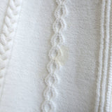 Valentino Beaded-Collar Cable Knit Dress Cream Stretch Knit Size Extra Large