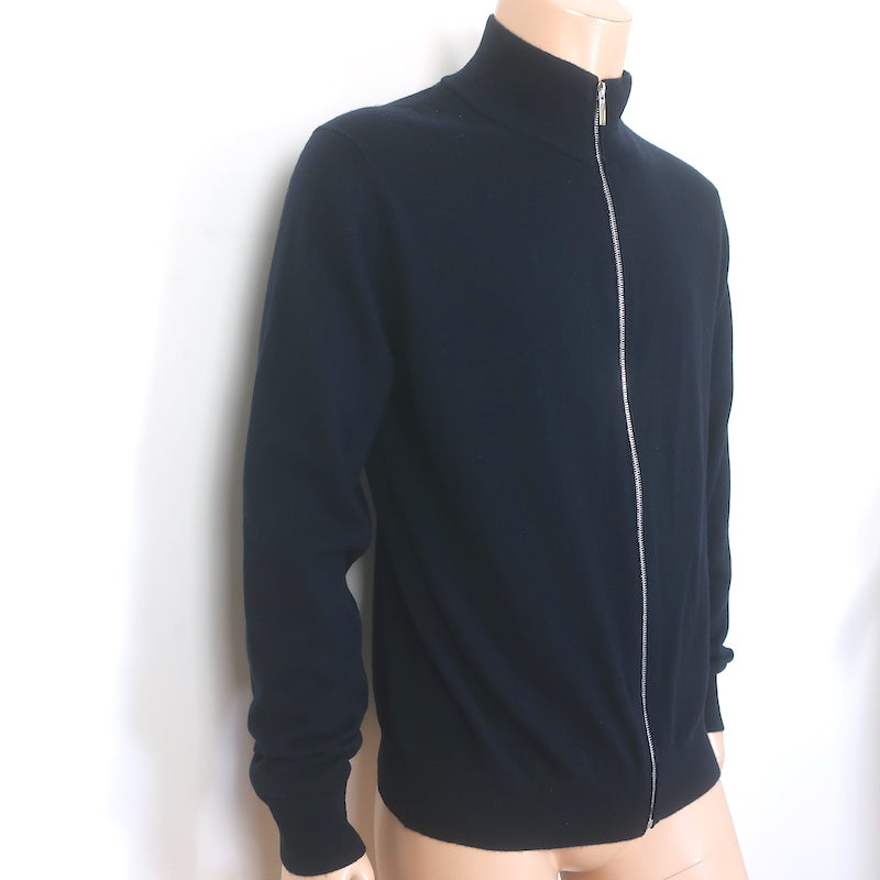 Dior Homme Cashmere Zip-Up Cardigan Navy Size Large