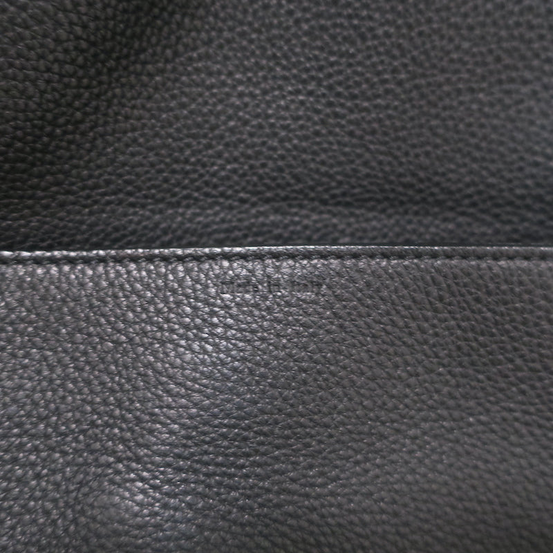 The Row Top Handle 14 Shoulder Bag Black Grained Leather