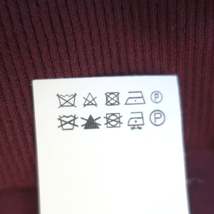 Tom Ford Long Sleeve Top Burgundy Stretch Jersey Size Small