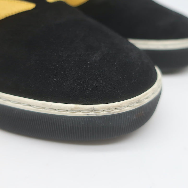 Fendi Monster Eyes Slip-On Sneakers Black Suede Size 7