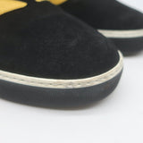 Fendi Monster Eyes Slip-On Sneakers Black Suede Size 7