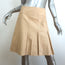 Burberry Pleated Leather Skirt Beige Size US 6