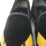 Fendi Monster Eyes Slip-On Sneakers Black Suede Size 7