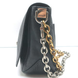 Proenza Schouler PS Courier Two-Tone Chain Strap Small Bag Black Leather
