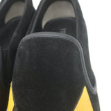 Fendi Monster Eyes Slip-On Sneakers Black Suede Size 7