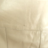 Burberry Pleated Leather Skirt Beige Size US 6