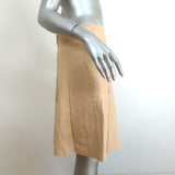 Burberry Pleated Leather Skirt Beige Size US 6