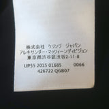 Alexander McQueen Ruffled Mini Dress Black Silk Crepe Size 44 NEW