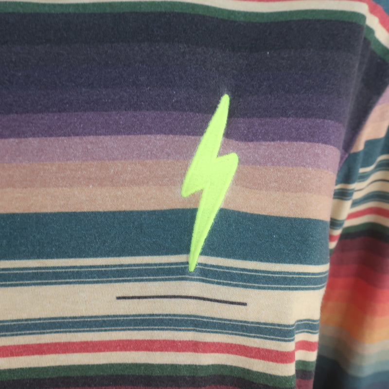 Aviator Nation Serape Striped Top Multi Cotton-Blend Size Medium Long Sleeve Tee