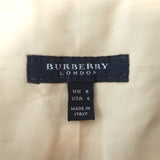 Burberry Pleated Leather Skirt Beige Size US 6