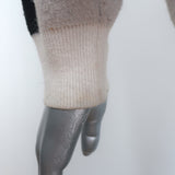 Semicouture Donna brown-and-black plaid V-neck cardigan, viscose-blend, authentic pre-owned luxury size Small