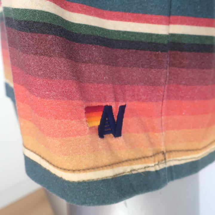 Aviator Nation Serape Striped Top Multi Cotton-Blend Size Medium Long Sleeve Tee
