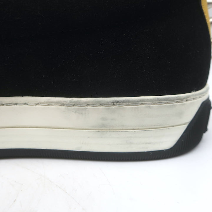 Fendi Monster Eyes Slip-On Sneakers Black Suede Size 7