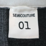 Semicouture Donna plaid v-neck cardigan, brown and black viscose-blend, authentic pre-owned luxury piece