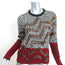 KENZO Beaded Sweater Black/Red Zig Zag Knit Size Medium Crewneck Sweater
