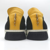 Fendi Monster Eyes Slip-On Sneakers Black Suede Size 7