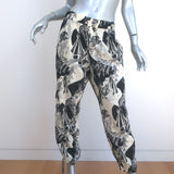 Tory Burch Matching Short Sleeve Top and Beach Pants Set Cream/Black Size Medium