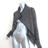 Rick Owens Glitter F/W 17 Draped Cardigan Beige/Black Mohair-Wool Size Small