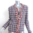 Isabel Marant Etoile Fringed Tweed Jacket Nawell White/Navy Cotton-Blend Size 44