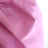 GANNI Colorblock Puff Sleeve Mini Dress Pink Smocked Cotton Poplin Size 38