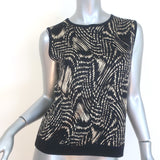 St. John Sport Metallic Jacquard Knit Sweater Set Black/Gold Size Small/Medium