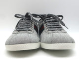 Gucci Bambi Web Studded Glitter Sneakers Silver Size 8 NEW