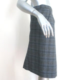 Vetements Pencil Skirt Grey Check Wool-Blend Size Medium
