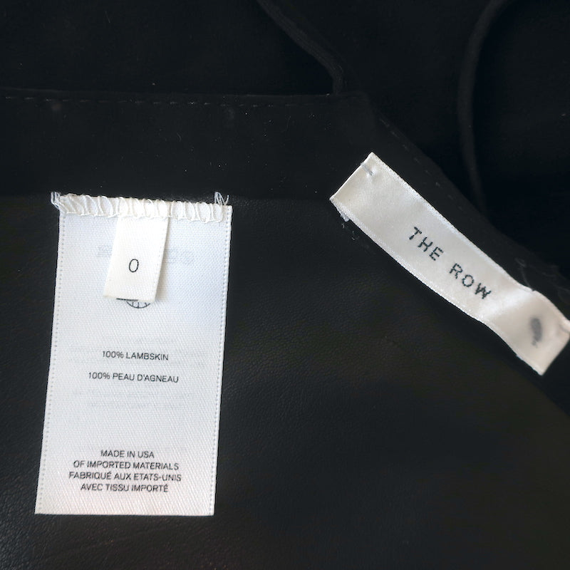 The Row Suede Open-Back Top Black Size 0