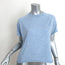 Extreme Cashmere Todd Short Sleeve Sweater Top Blue Cashmere-Blend One Size
