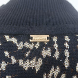 St. John Sport Metallic Jacquard Knit Sweater Set Black/Gold Size Small/Medium