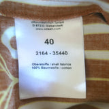 Odeeh Sleeveless Tiered Maxi Dress Brown/Cream Printed Cotton Size 40