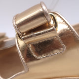 Chanel 22C Star-CC Metallic Leather Dad Sandals Rose Gold Size 37.5 C