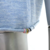 Extreme Cashmere Todd Short Sleeve Sweater Top Blue Cashmere-Blend One Size