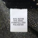 St. John Sport Metallic Jacquard Knit Sweater Set Black/Gold Size Small/Medium