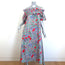 La DoubleJ Breakfast Midi Dress Red/Blue Floral Print Poplin Size Medium