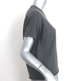 Extreme Cashmere Todd Short Sleeve Sweater Top Gray Cashmere-Blend One Size