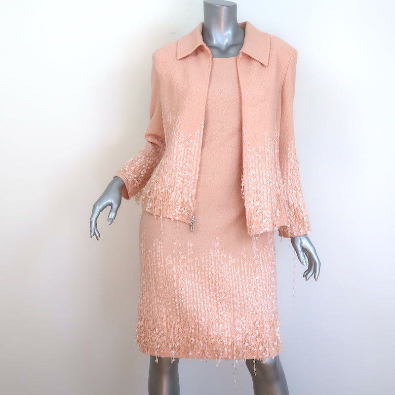 pink tweed dress suit Women Pink Tweed Jacket + Sleeveless Dress Suit Sequined Fabric Spring/Autumn Jacket Ladies 2 Piece Elegant Set pnnrk XL : Amazon.co.uk: Fashion