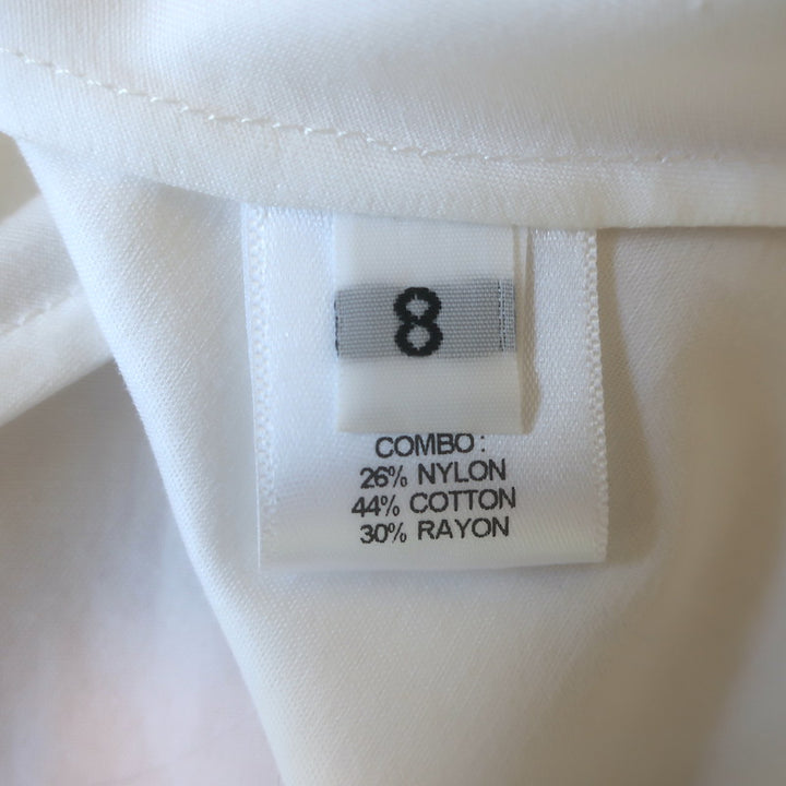 Prabal Gurung Lace-Shoulder Flared Shirt Dress White Cotton Size 8