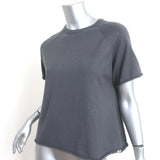 Extreme Cashmere Todd Short Sleeve Sweater Top Gray Cashmere-Blend One Size